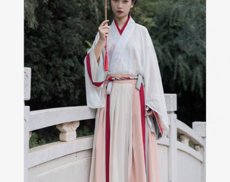 包邮（收）【秋色】五五年汉服女晋制交领齐腰...