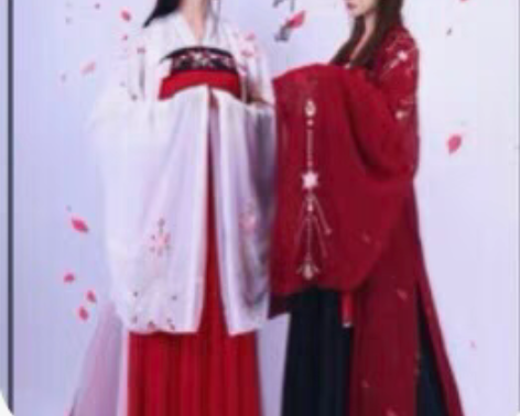 包邮L红色汉服五件套165以上穿个子矮的穿...