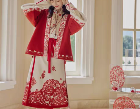 包邮七月夕 织祈 改良宋制半臂汉元素短衫呢...