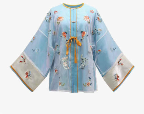 转卖七月夕 天蓝蓝 汉服女明制圆领对襟衫渐...