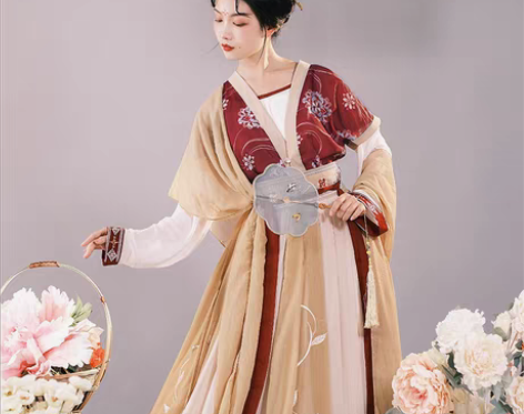 转卖耀春醉芙蓉原创汉服女中国风唐制背子对襟...