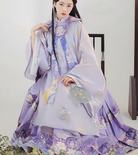 耀春【瑶池】汉服女原创明制云肩补服立领斜襟...