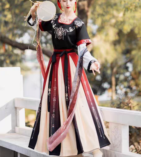 转卖珍缕汉服女正品原创千禧寻坦领三件套一片...