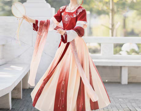 转卖珍缕汉服女正品原创千禧寻坦领三件套一片...