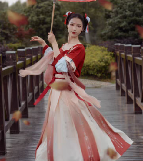 珍缕汉服女正品原创千禧寻坦领三件套一片式齐...