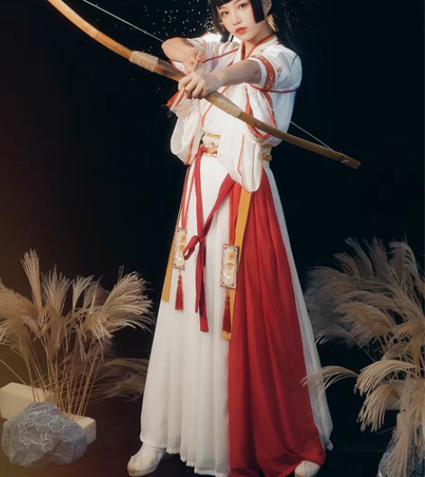 『暂不出』宿问【白露】 晋制原创汉服女齐腰...