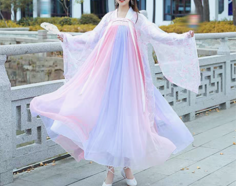 转卖春樱汉服女中国风古装大袖衫超仙气飘逸日...