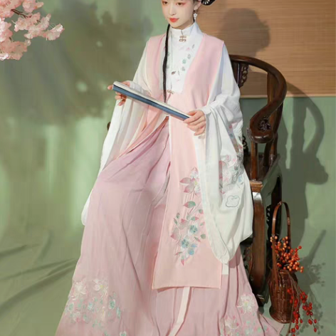 转卖仙楚姬原创汉服女【陌颜】明制袄裙长比甲...