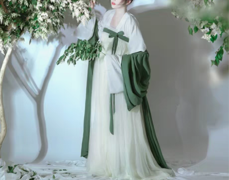 转卖素雅汉服女古装唐制齐胸襦裙超仙气飘逸古...