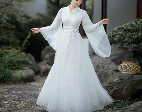 转卖汉服女古装白色超仙气飘逸中国风古风襦裙...