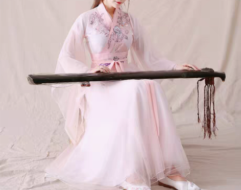 转卖古装女中国风樱花汉服粉色少女超仙气飘逸...