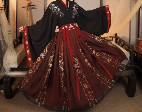 转卖云芳晴绾星辰汉服女中国风交领齐腰襦裙魏...