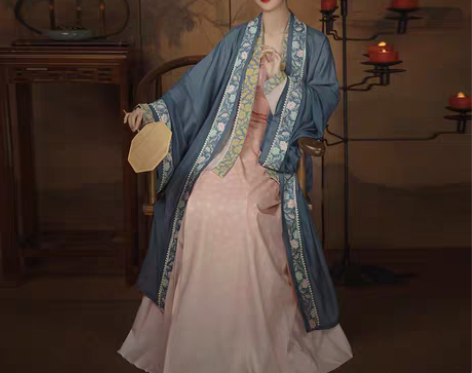 转卖柒邑原创汉服女宋制三件套【海棠落】齐腰...