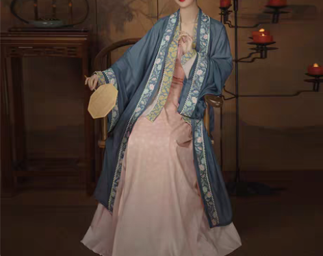 转卖柒邑原创汉服女宋制三件套【海棠落】齐腰...