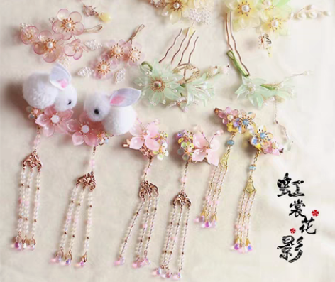 全新现货 汉服发簪古风头饰发夹发梳流苏少女...