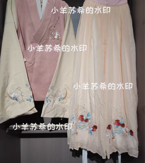 包邮与卿记明制汉服交领短袄花朝记肥啾比甲劲...