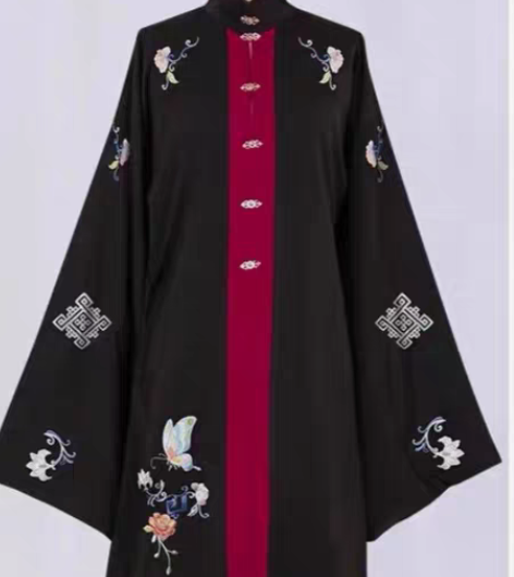 包邮司南阁画屏汉服红黑明制长袄 山，慎买 ...
