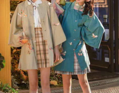 转卖原创【百蝶猫】汉服女款明制立领方领褶裙...