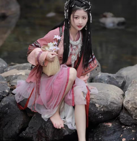 出租司南阁原创【念奴】汉服女款宋制半袖褶裙...