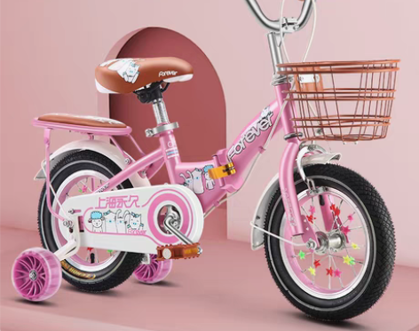 转卖永久儿童自行车女孩宝宝脚踏单车小孩折叠...