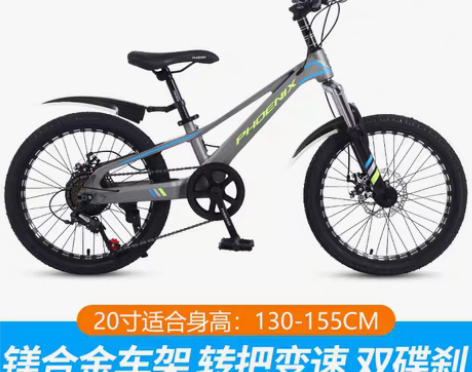 转卖上海凤凰儿童自行车男孩女孩中大童20/...