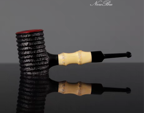 转卖NewBee鲜蜂石楠木烟斗手工实木竹节...