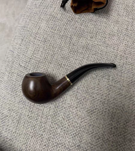 包邮实木烟斗全套男士老式传统黑檀木烟袋锅烟...