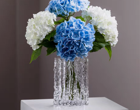 转卖仿生干花绣球花仿真花蓝色保湿手感花束客...