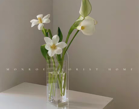 转卖MONROE梦鹿工作室亚克力小花瓶轻奢...