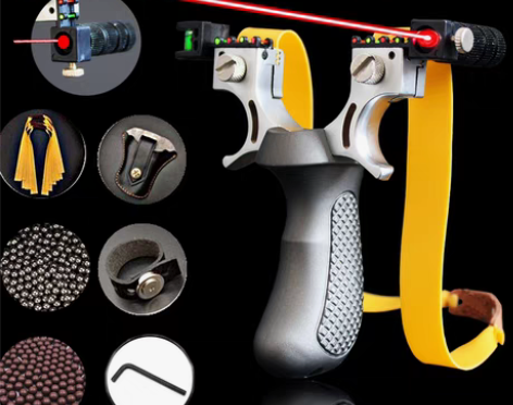 转卖弹弓户外新款98K扁皮筋组大威力弹弓架...