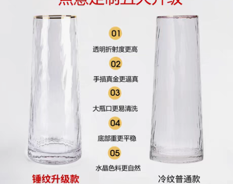 转卖【狂欢价】花瓶摆件客厅插花玻璃ins风...