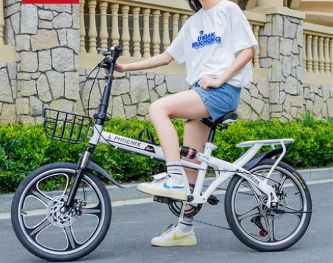 转卖官方凤凰折叠自行车超轻便携单车16寸中...