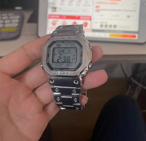 转卖手表男小金块银块金砖联名金属小方块男士...