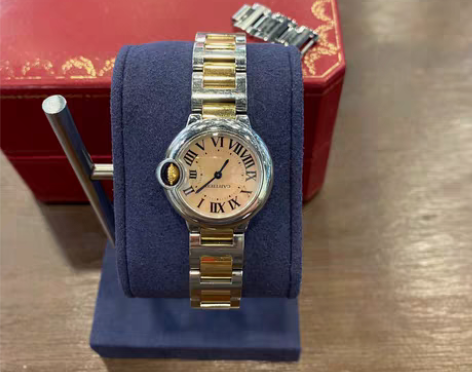 Cartier 卡地亚蓝气球 粉贝母间金手...