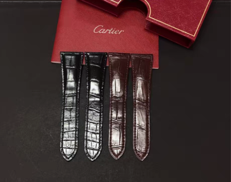 转卖适用卡地亚表带坦克真皮原装鳄鱼皮手表表...