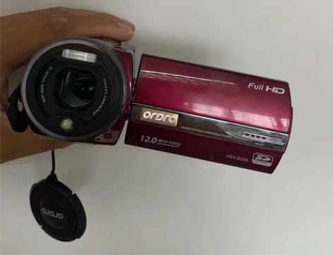 欧达D200酒红色光学变焦DV摄像机 高清...