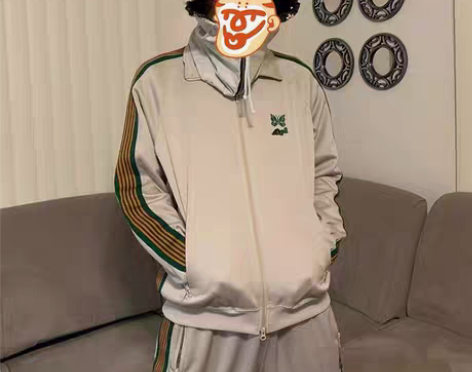 转卖老夫子 needles 米色刺绣蝴蝶 ...