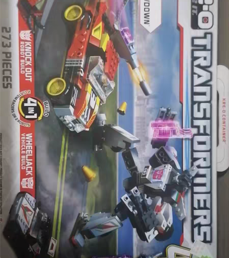 转卖孩之宝酷垒变形金刚积木擎天柱大黄蜂拼插...