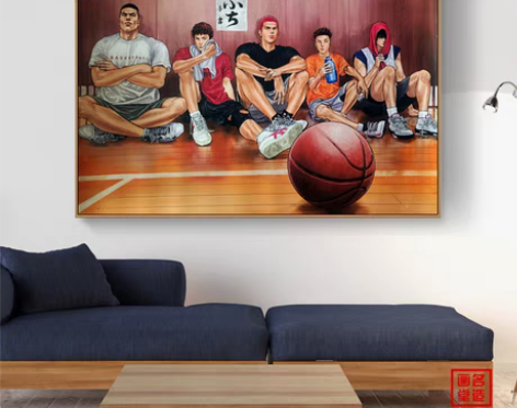 转卖灌篮高手新编收藏版超大海报装饰挂画床头...