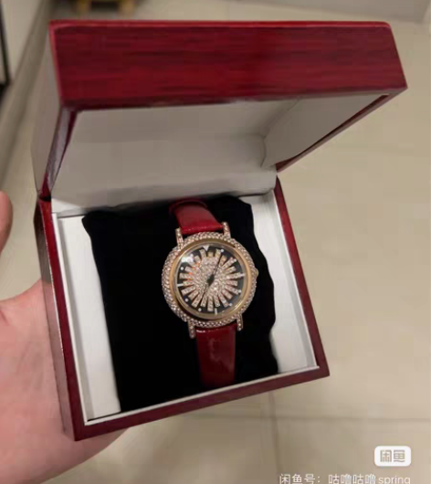 时来运转手表女网红同款旋转全镶钻精致重工时...