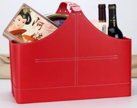 转卖皮革礼品篮水果篮  桌面置物篮其他收纳...