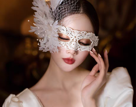 转卖唯美蕾丝面具生日宴会派对羽毛性感女神时...