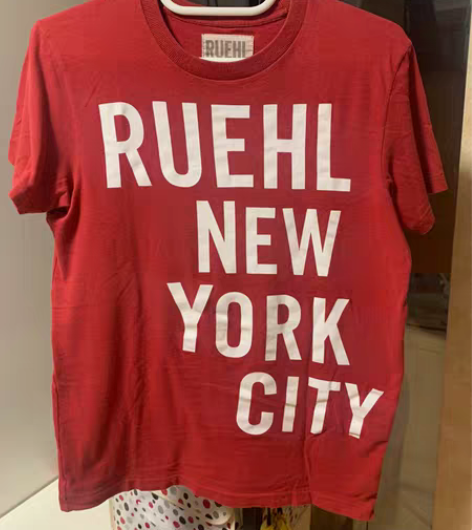 包邮#绝版老款#S码鲁尔RUEHL正红色男...