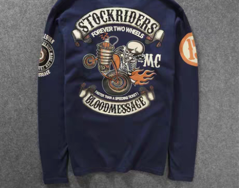 转卖新款男士原宿骷髅涂鸦印花体恤青少年秋季...