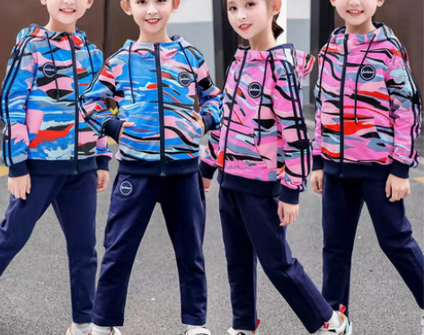 转卖小儿朗时尚迷彩服小学生班服两件套秋季上...