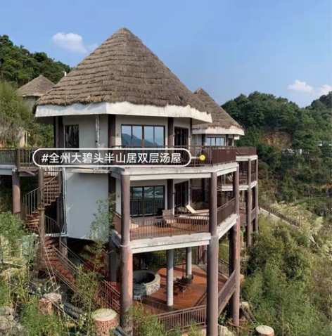 出售全州大碧头双层汤屋别墅套票1张。 美团...