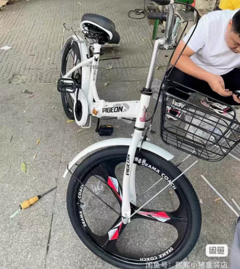 包邮飞鸽牌折叠自行车,新入手的飞鸽牌可折叠...