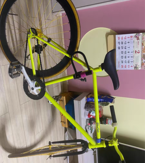 死飞，奥城 yolike牌，荧光黄色 感兴...