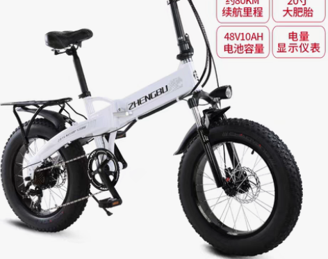 转卖正步折叠电动车自行车20寸雪地车锂电池...