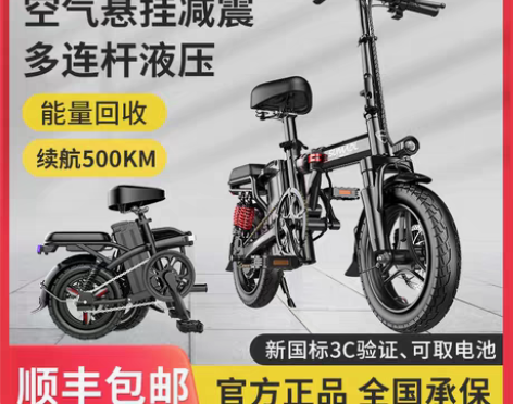 转卖德国名顶折叠电动自行车锂电池代驾超轻小...